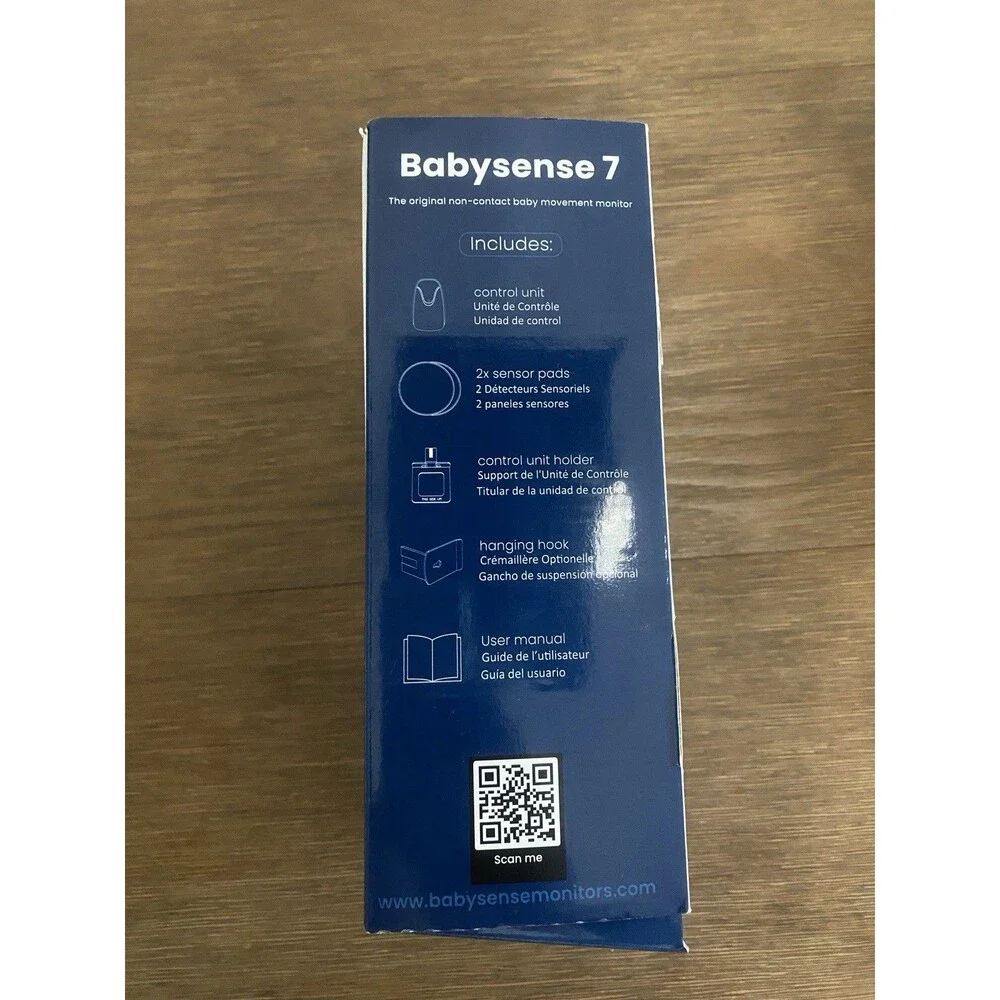 BabySense 7 Movement Baby Monitor - White (BSN-BS7) - New Open Box